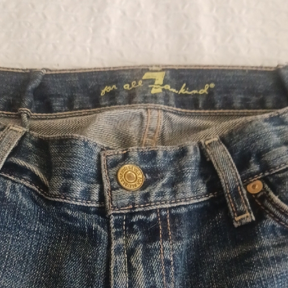 Women's Blue Jeans with Fur Trim - Picture 2 of 6